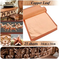 Large Copper Leaf 100% Genuine 25 Sheets Arts & Crafts 14cm x 14cm