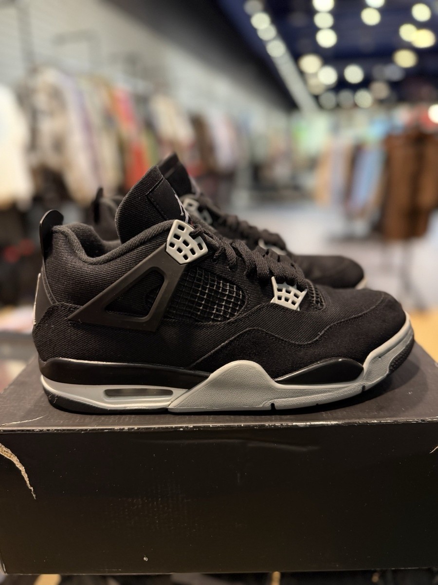 Nike Air Jordan 4 Retro SE Black Canvas Sneakers Size (10.5