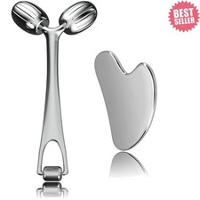 Gua Sha Facial Tools and Face Roller Set, Facial Massage Tool for Women  s Ski...
