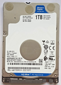 1 TB SATA Western Digital WD Blue Mobile WD10SPZX-22Z10T1 5400rpm 128MB HDD 2.5"