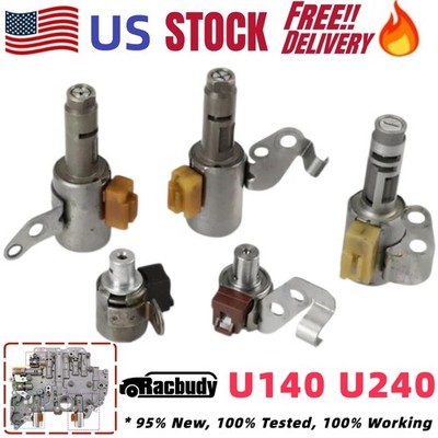 5PCS Transmission Shift Solenoid Kit For Toyota RAV4 Lexus U140E/F U240E/F U241E