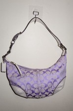 Coach Lavender Iris White Signature Hampton S...