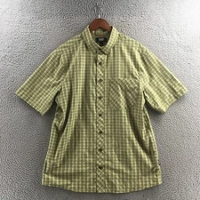 Alaskan Hardgear by Duluth Trading Button Up Shirt Men L Tall Green Plaid Casual