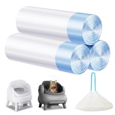 Cat Litter Bags 60 Count 26.37x15.74 Drawstring Close Litter Box Liners Thick He