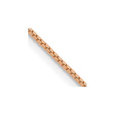 14k Rose Gold .9mm Box Link Chain Necklace 16 Inch