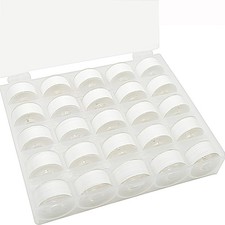 New brothread 25pcs White 60S/2 90WT Prewound Bobbin Thread 90wt white