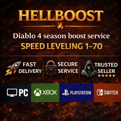 Diablo 4 Lord of Hatred Season 13 BOOST LEVELING Lvl 1 70 +T12 PC PS5 XBOX 