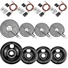 WB31M19 WB31M20 WB30M1 WB30M2 Stove Drip Pan & Burner Element Kit for GE