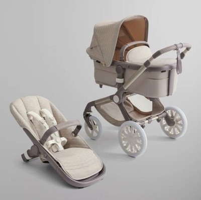 KITH X BUGABOO FOX 5 TAN TONAL BASSINET AND SEAT COMPLETE STROLLER RARE  