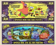 ✅ Pack of 25 Sponge Bob Cartoon 1 Million Dollars Collectible Novelty Money ✅