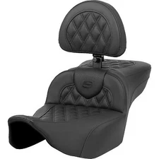 Saddlemen RoadSofa Heated Seat Extended Reach with Backrest for 23-24 FLTR/FLHX