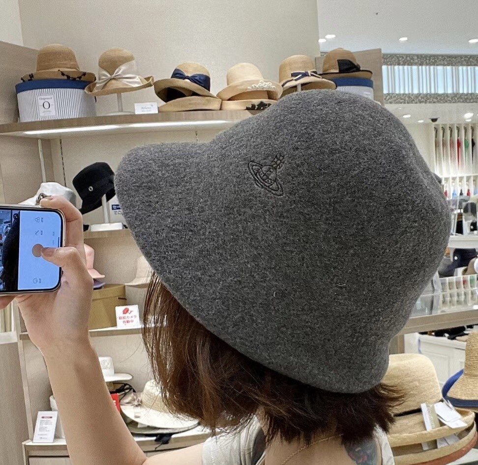 【Vivienne Westwood】RAFFIA バケットハット ヴィヴィアン バケットハット (Orb raffia bucket hat in