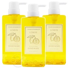 (3-PACK) Pearlessence LEMON Moisturizing Hand Wash Liquid Soap w/ Pump 20 oz