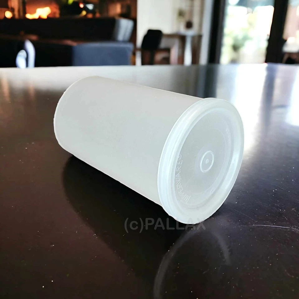 TUPPERWARE VINTAGE MINI-VORRATSDOSE 100 ML BECHER FARBLOS - Bild 2 von 2