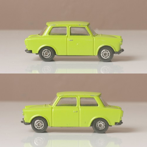 2x Green Diecast Trabant Cars, Maisto and Unbranded, Playworn, Loose, No Boxes - Picture 13 of 21