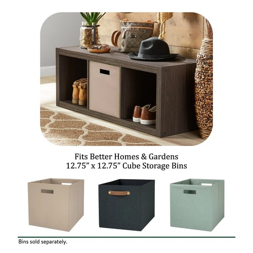 Better Homes & Gardens 3-Cube Storage Organizer, Tobacco Oak - Picture 7 of 8