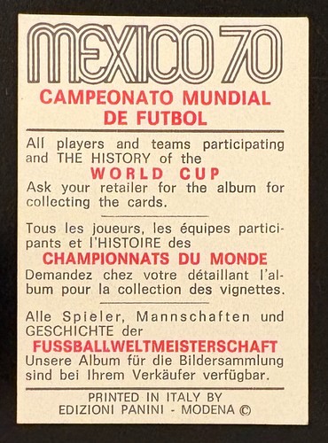 PANINI WORLD CUP 1970 CZERWONY/CZARNY - WYBIERZ SWOJE KARTY - Zdjęcie 306 z 348