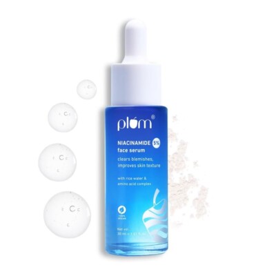 Plum 5% Niacinamide Face Serum for Clear & Bright Skin | with Rice Water