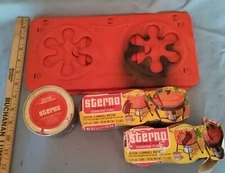 Sterno Brand Vintage cook stove No 46 with Canned Heat - 5 cans of heat Camping