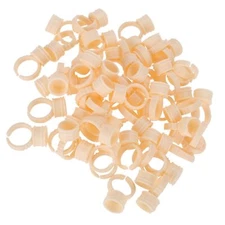 100Pcs Eyebrow Tattoo Ring Cup Microblading Pigment Glue Holder M