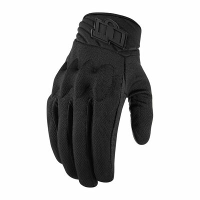 Icon Anthem 2 Stealth Touchscreen D3O Netz Sommer Motorrad Handschuhe - schwarz
