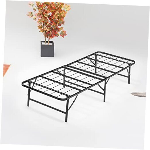 14-Inch Foldable Metal Platform Bed Frame with Tool Free Setup, Sturdy Steel,
