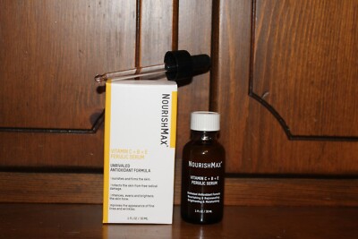 NourishMax Vitamin C + B + E Ferulic Serum ~NIB ~ Factory Sealed Bottle ~ Fresh
