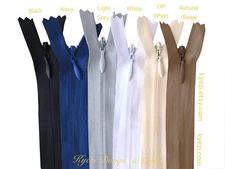 5 10 15 pcs Invisible Zippers - 9", 12", 14", 16", 18", 22" inch zipper, #3