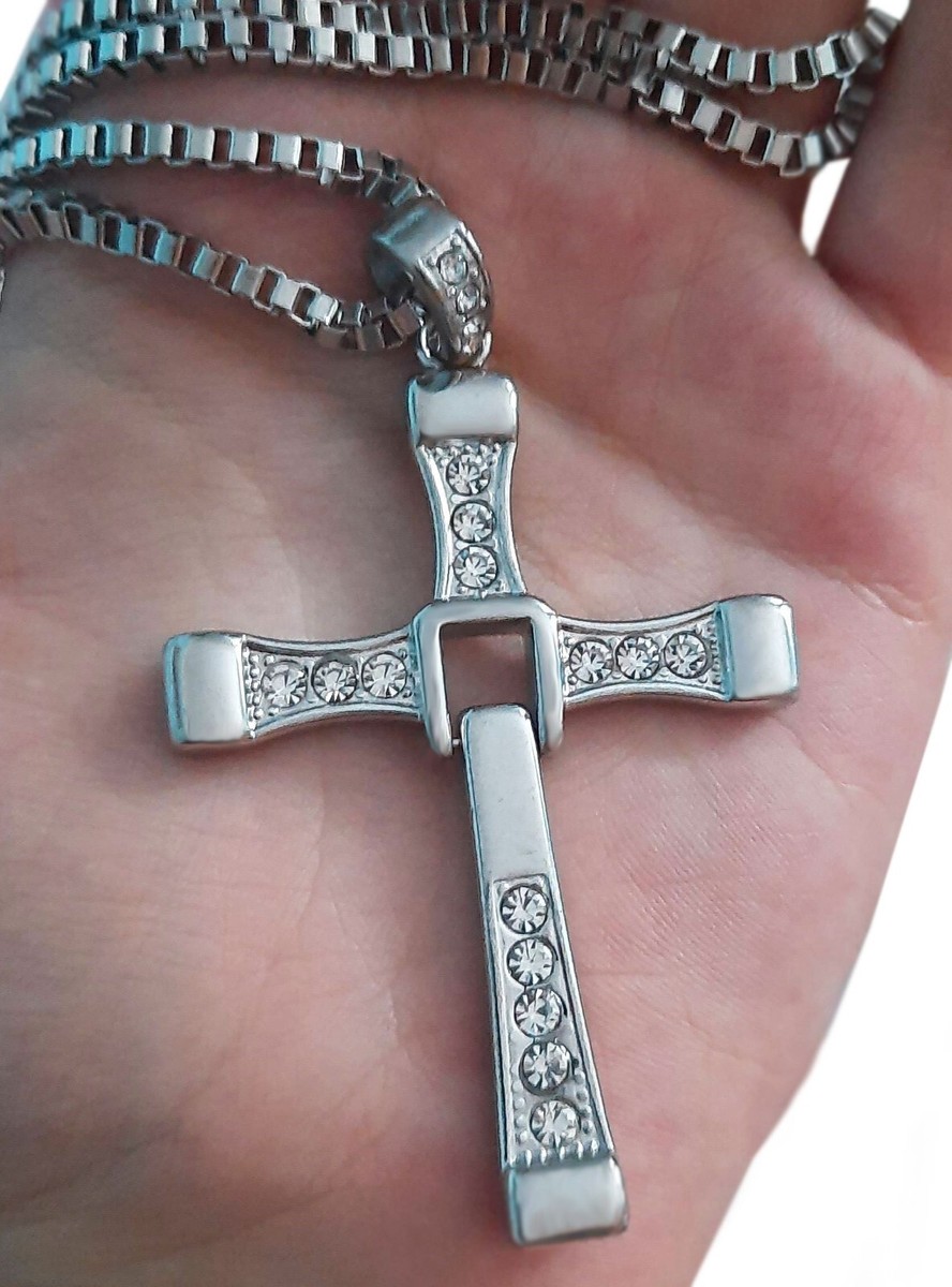 Veloce E Scivoloso Dominic Toretto S925 Ciondolo Collana Croce In Argento Sterling Donna Uomo Gioielli In Argento Coppia Amanti Regali - Foto 10