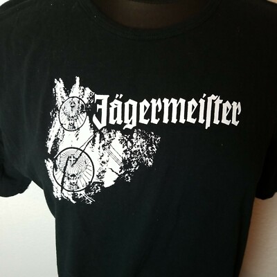 Jagermeister T-Shirt XL Black 100% cotton graphic tee woman deer