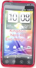 Red Argyle TPU GEL Case Cover for HTC Evo Design 4G Hero S Kingdom