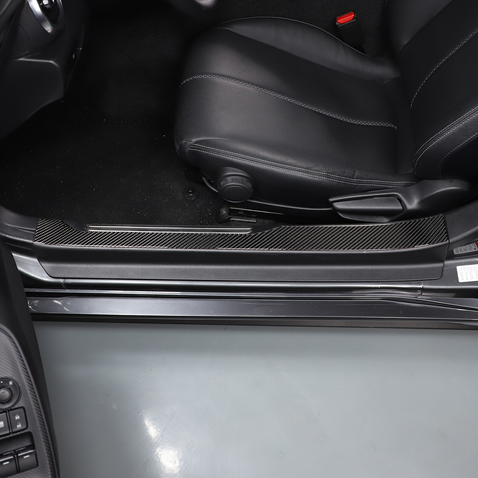 Soft Carbon Fiber Door Sill Protector Trim Sticker For Mazda MX-5 Miata 16+ US