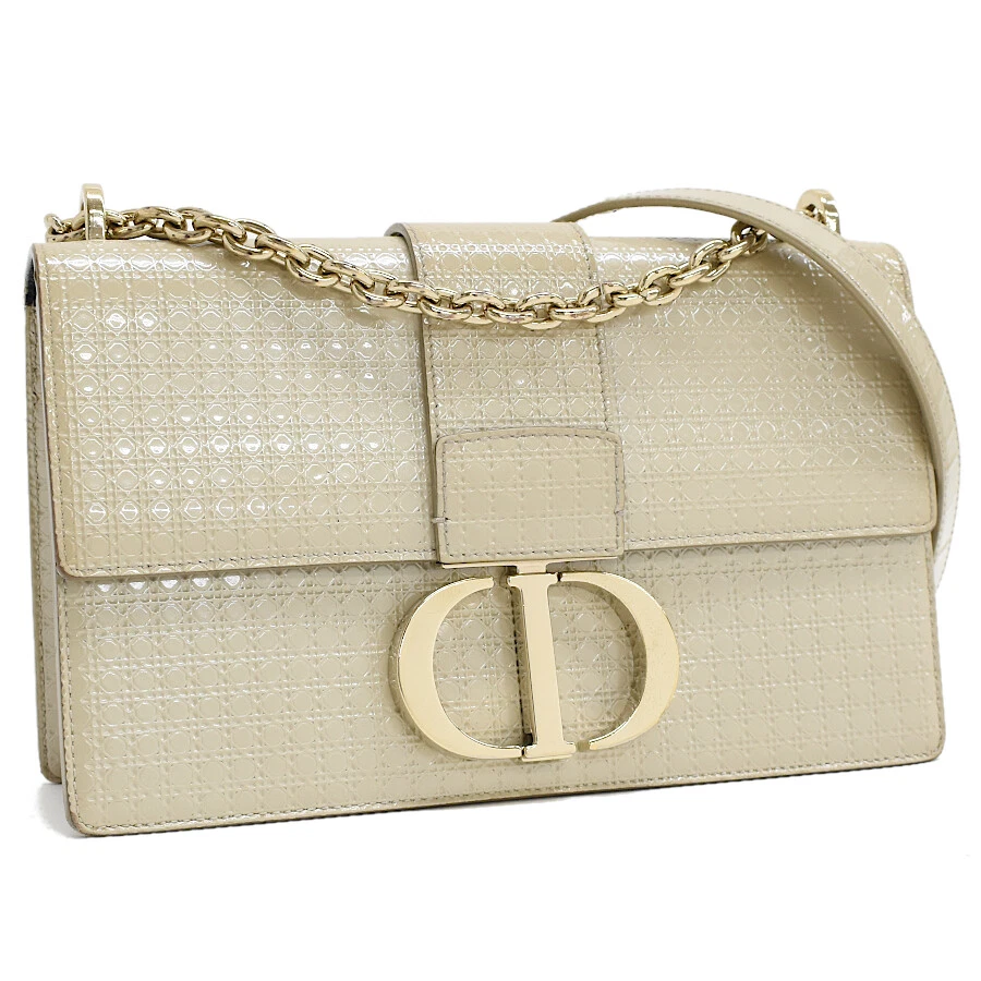Sac bandoulière Dior 30 Montaigne Cannage chaîne beige breveté T00J
