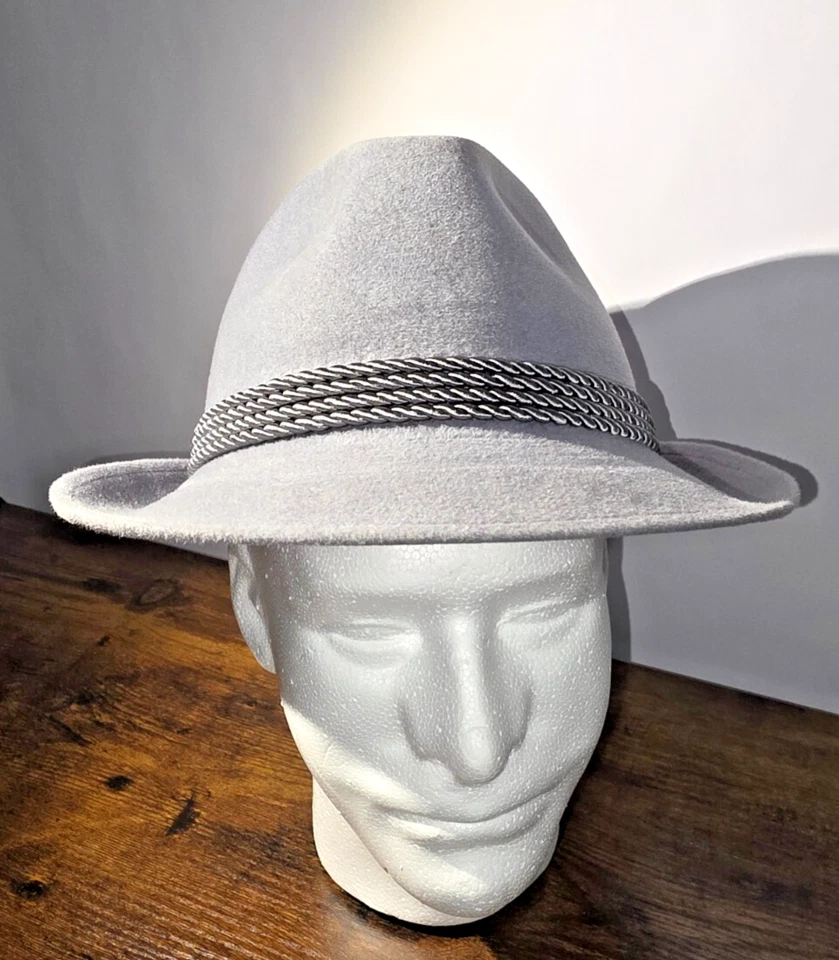 Fieltro de piel gris esterlina Biltmore Tremblant vintage talla 7 3/8 **NUEVO**NUEVO EN CAJA** IMPERDIBLE VERLO Foto 4 de 4