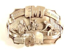1986 EMT - First on the Scene commemorative belt buckle: No. 758 of 5000