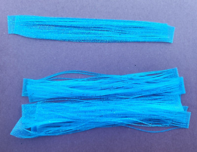 10 silicone Skirt Tab Lite Blue with Silver Flake T58 Fish Lure Spinnerbait