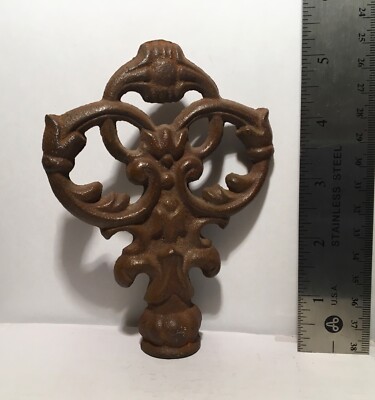 Cast Iron Boy-Scout Fleur Fence Topper - 5/8" Ornamental Finial For Gates & Fences - Welding Required