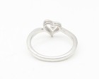 925 Sterling Silver  Petite Pink Topaz Open Love Heart Band Ring Sz 7  RG10857 — photo 3