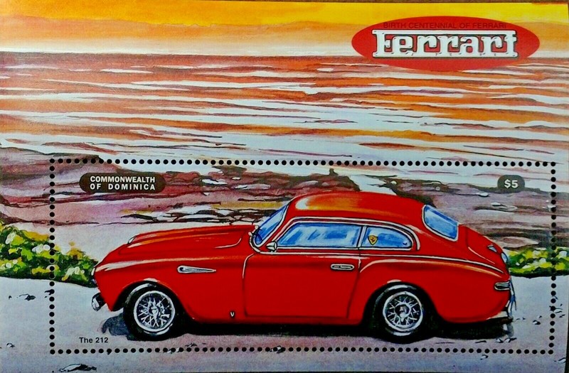 VINTAGE CLASSICS - Dominica 1998 - Cars, Ferrari, The 212 - Souvenir Sheet - MNH