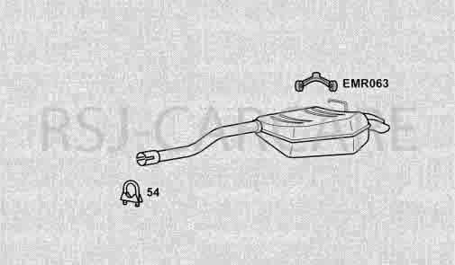 Klarius SK88L Exhaust Rear Box OCTAVIA 1.6              04-11