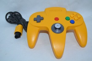yellow nintendo 64 controller