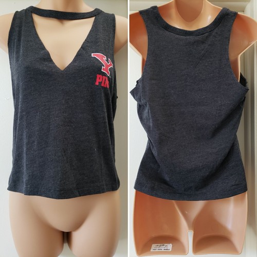 Victoria Secret Collegiate Tank Top Tee Youngstown State YSU Gray Small S NWT