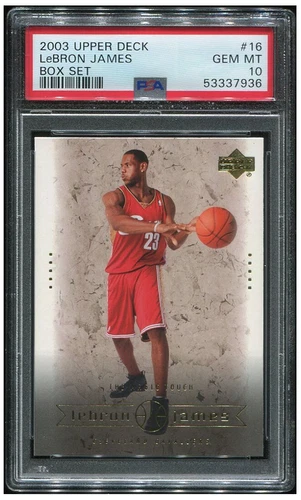 2003-04 Upper Deck  Lebron James PSA 10 Gem Mint Rookie Card RC Box Set NBA Cavs