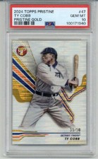 2024 TOPPS PRISTINE PRISTINE GOLD #47 TY COBB CARD TIGERS /50 PSA 10 LOW POP