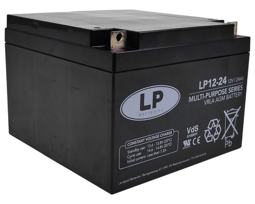 VdS Batterie 12V 24Ah LANDPORT NSA LP12-24 T3 Standby Akku Rollladen Antrieb USV - Afbeelding 5 van 8