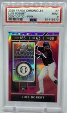 2020 Panini Chronicles Contenders Optic Pink Luis Robert RC /25 PSA 9 POP 1!