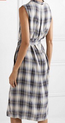 vince wrap midi dress