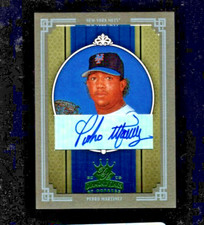 2005 DONRUSS DIAMOND KINGS GREEN PLATINUM AUTO #366 PEDRO MARTINEZ REAL #1/1