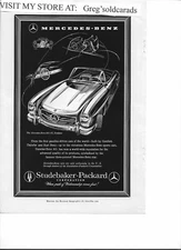 Original  1958 Mercedes Benz 300SL vintage print ad: From the first gasoline...