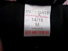 BNWT Vintage Ann Summers Insinuate Black/Pink PVC Corset Top Size Medium 14-16 